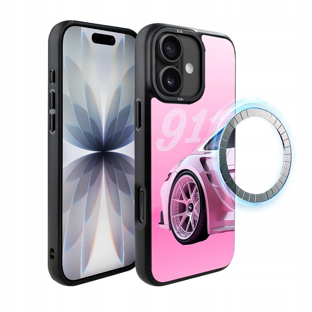 Pouzdro pro iPhone 17 Ibizu DropGuard Matt s MagSafe, TechDrive, 911, růžové