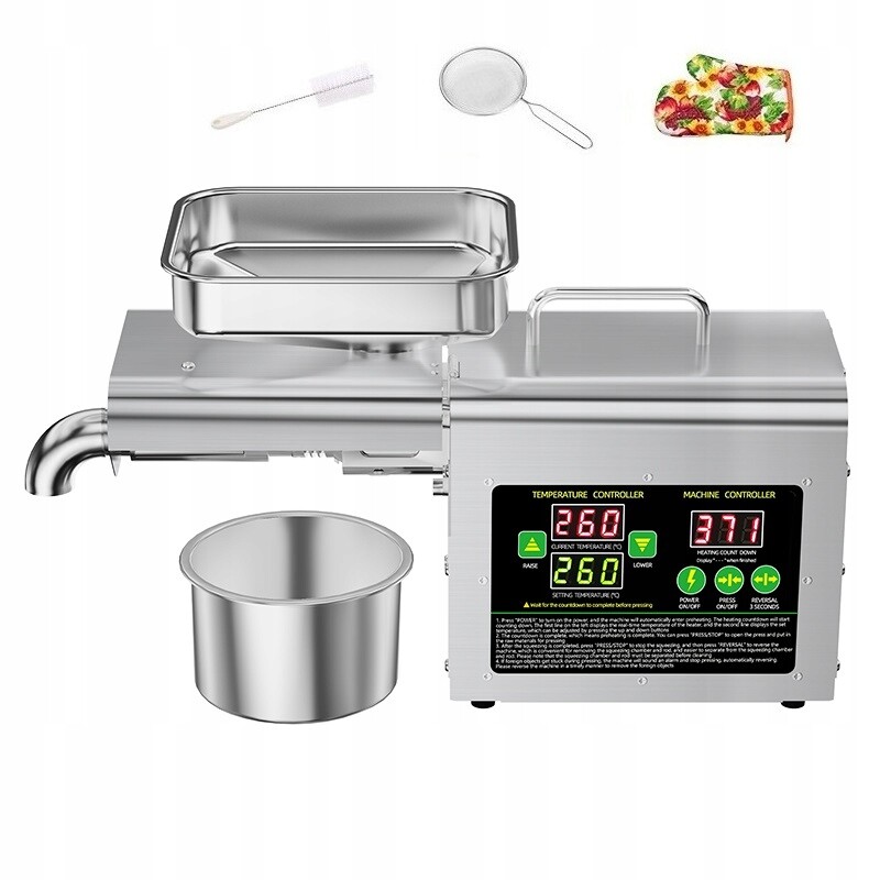 nierdzewnej Automatyczna prasa do oleje z Kontrola teploty 1,5KW