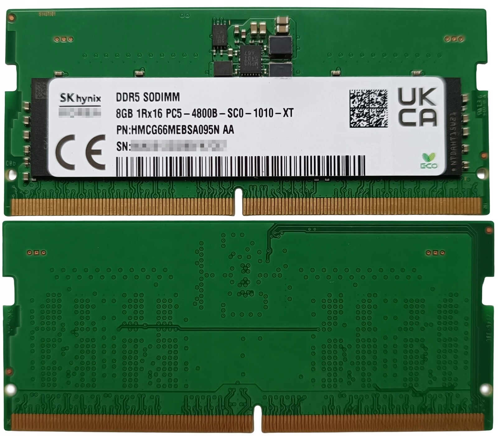 (n) 8GB 1*8GB Hynix DDR5 4800MHz 1,1V HMCG66MEBSA095N