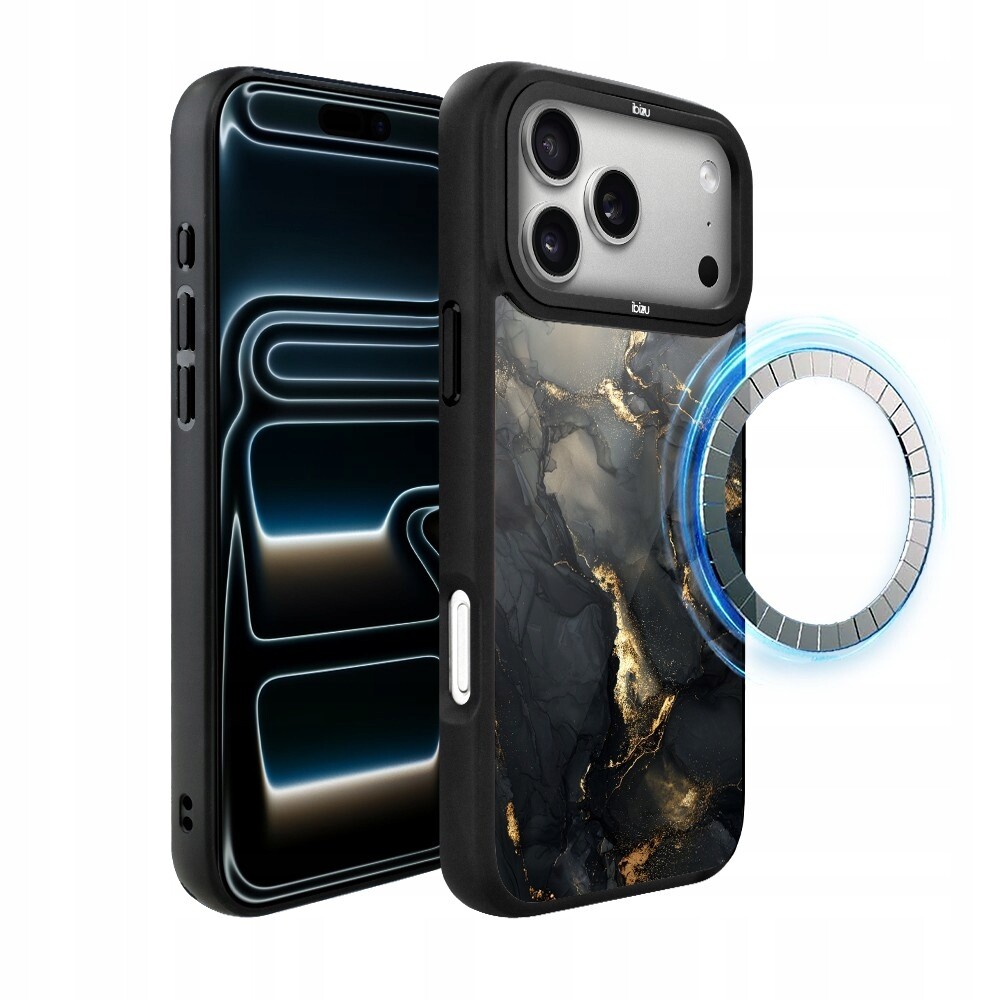 Matný Pouzdro Ibizu DropGuard s MagSafe pro iPhone 17 Pro Max, diamantově zlatý