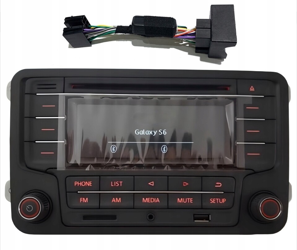 Rádio Vw RCN210 emulátor Bluetooth CD Usb Aux pro Golf 5 Passat B6 MK5 6