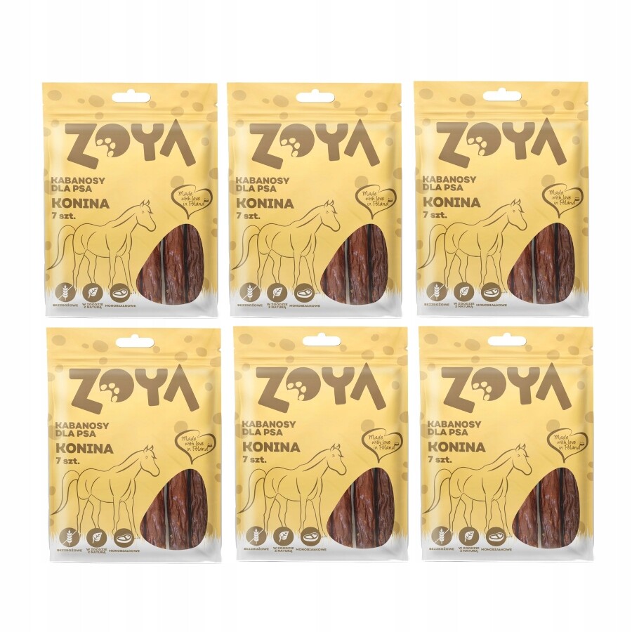 Psí pamlsek Zoya Kabanos z koňského masa 6x7ks