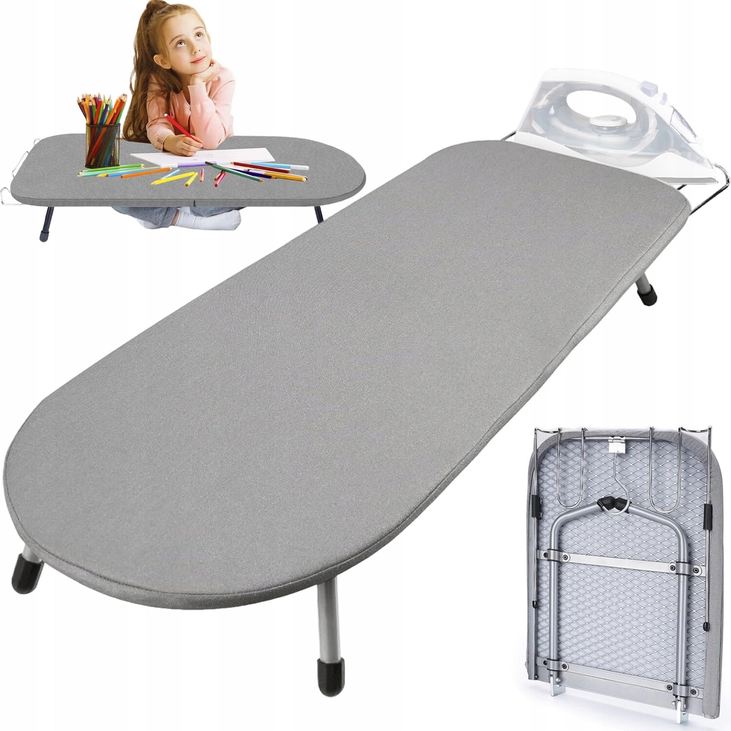 Žehlicí Prkno Skládací Kovová Síťka Na Bavlně, Lehká A Stabilní