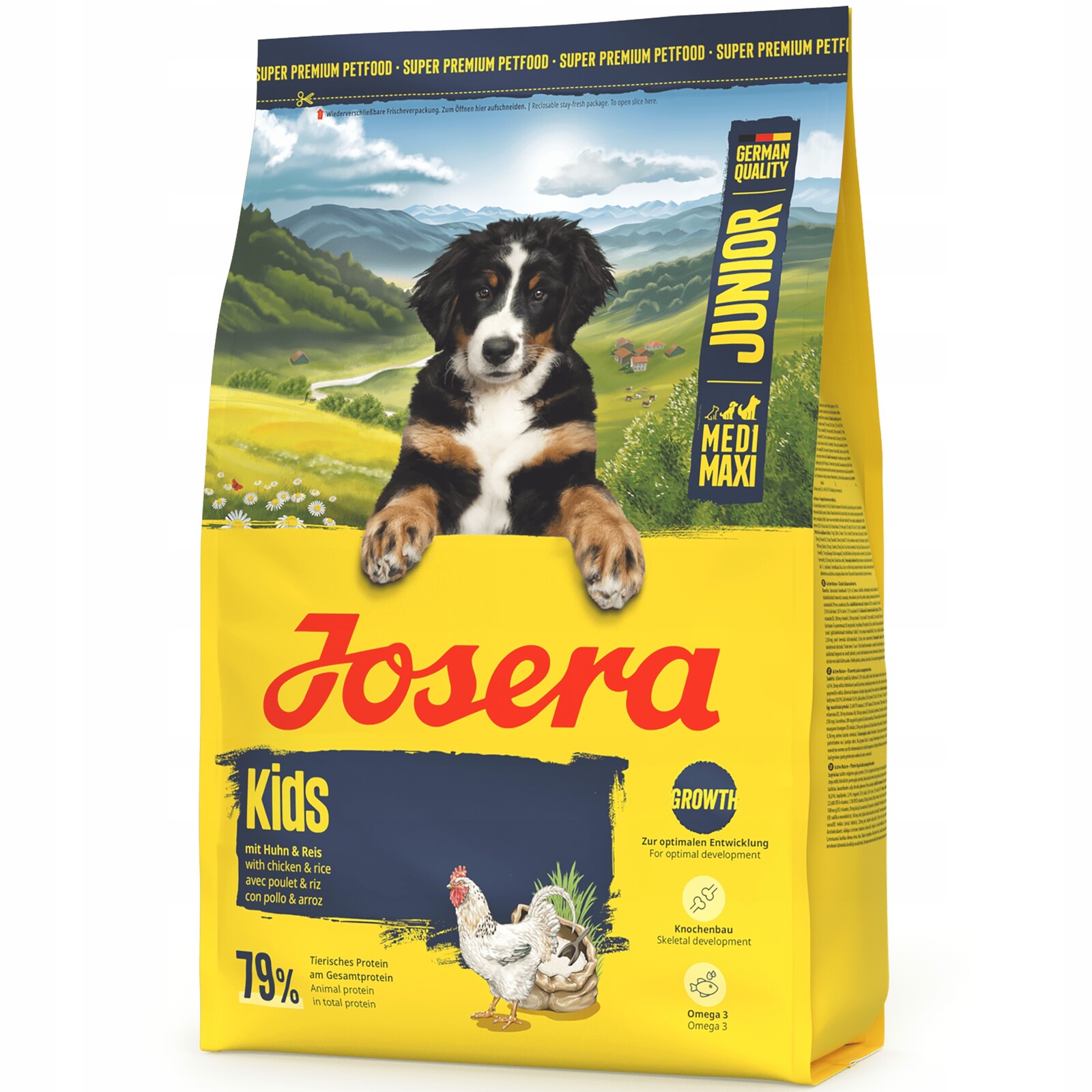 Josera Junior Kids 3 kg Krmivo pro štěňata velkých plemen Optimální vývoj