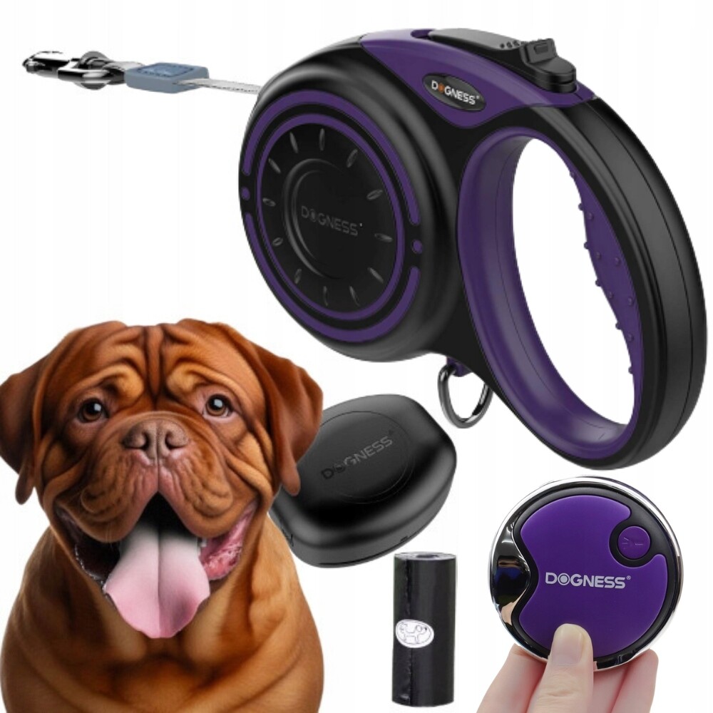Vodítko Pro Psa automatická Páska příslušenství Dogness 5 m do 50 kg vel. XL