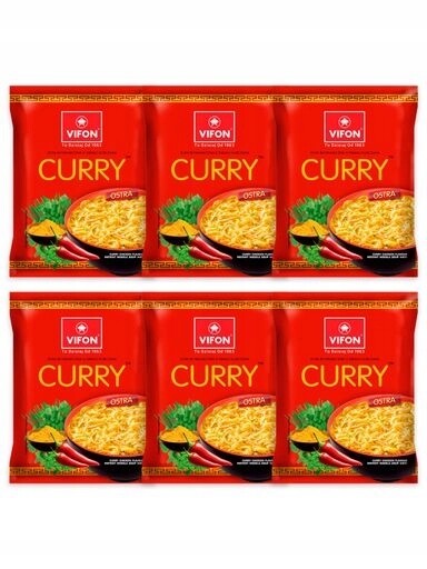 3x Vifon Instantní polévka s příchutí kuřecího kari 70 g x 6 kusů