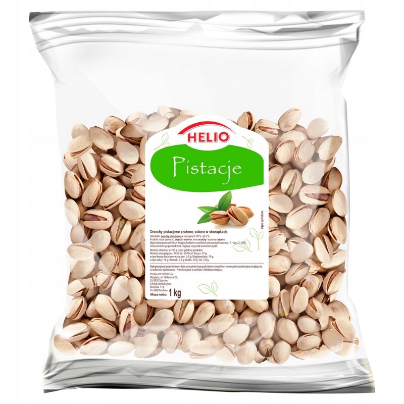 Helio Pražené solené pistácie ve skořápce 1 kg