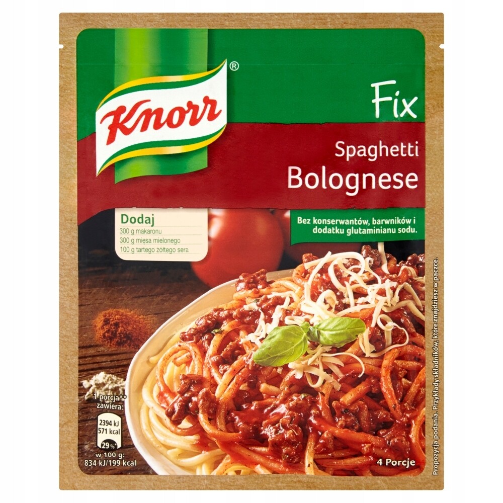 10x Knorr Fix špagety Bolognese 44 g