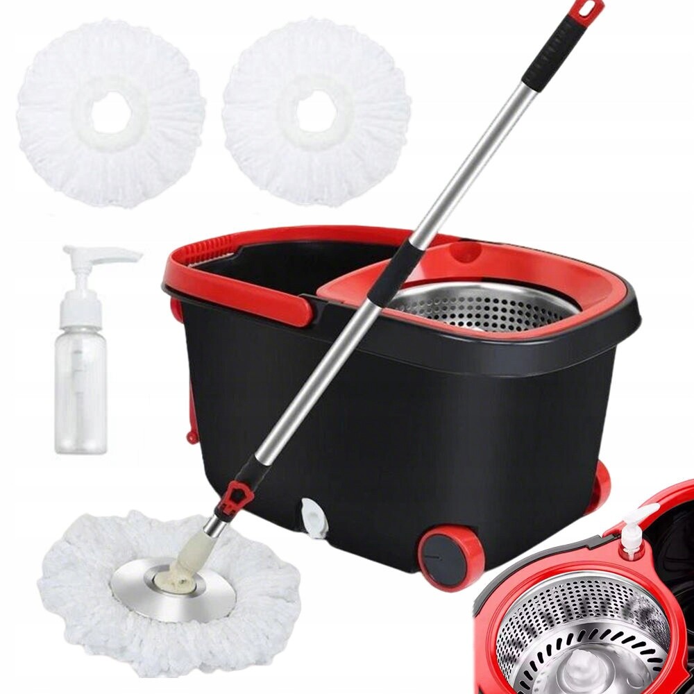 Rotační Mop 360 Spin Turbo 3v1 3 Vložky Z Mikrovlákna Bonus