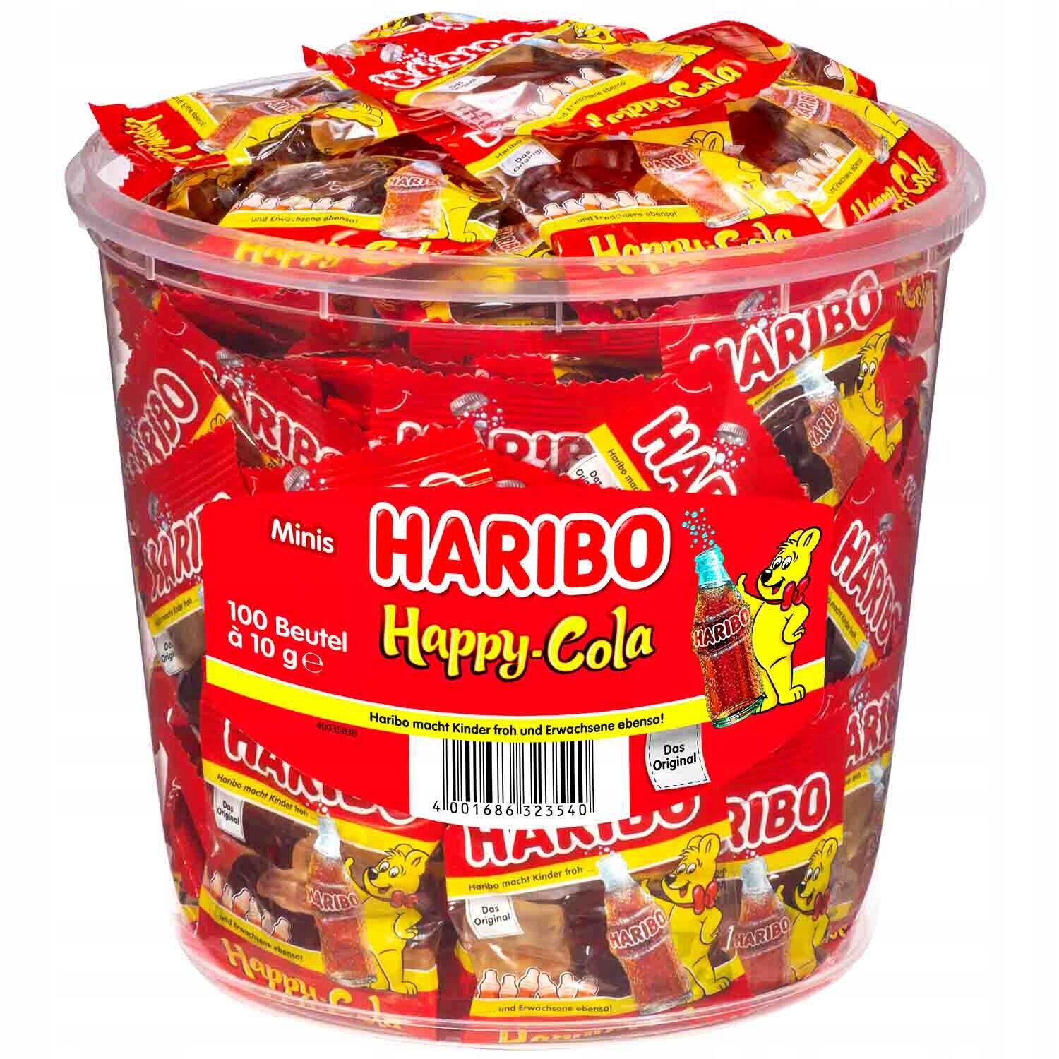 Želé Bonbony mini Happy Cola 100ksx10g 1kg Haribo