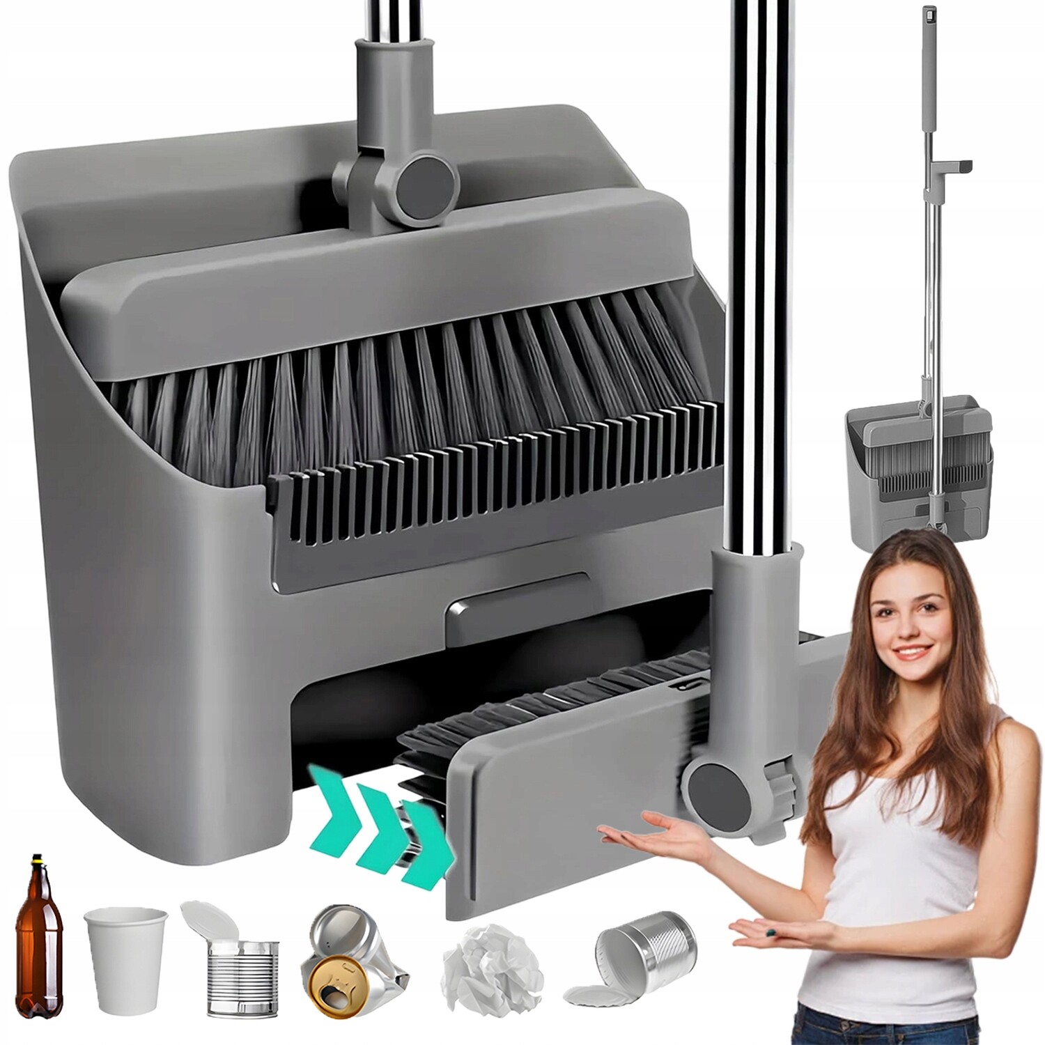 3V1 Sada Na Zametání Smetáček Lopatka Kartáč Na Úklid Lenoška