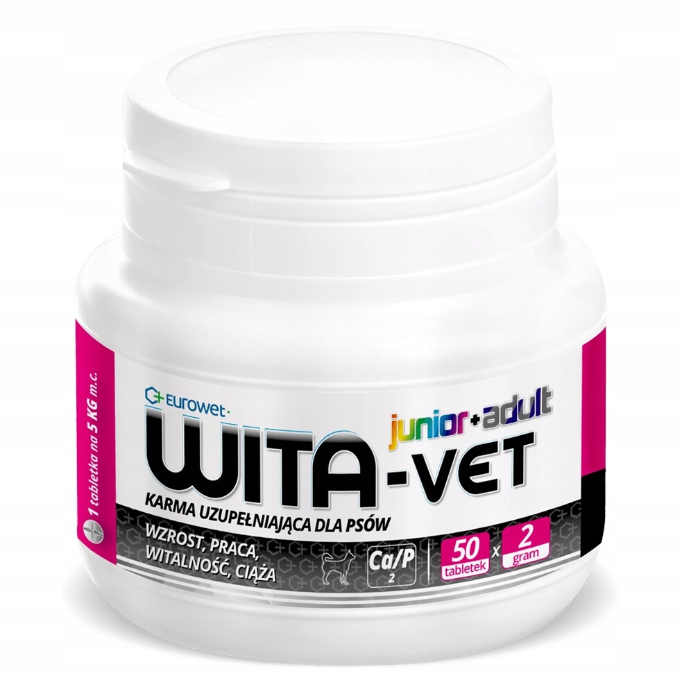 Eurowet Vita-Vet vit. pes junior+adult 50tab x2g