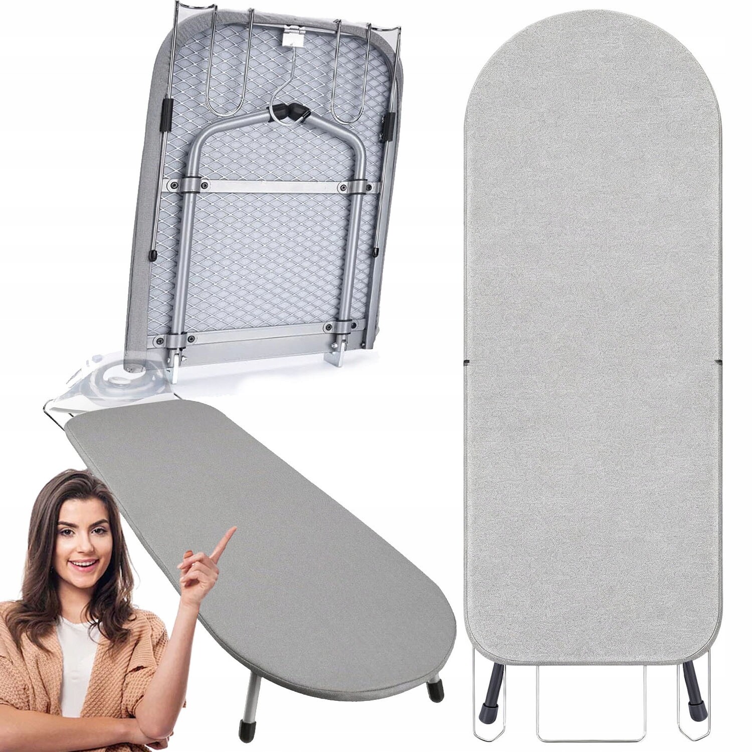 Mini Žehlicí Prkno Na Psací Stůl Pevné, Odolné, Černý Zesílený Panel