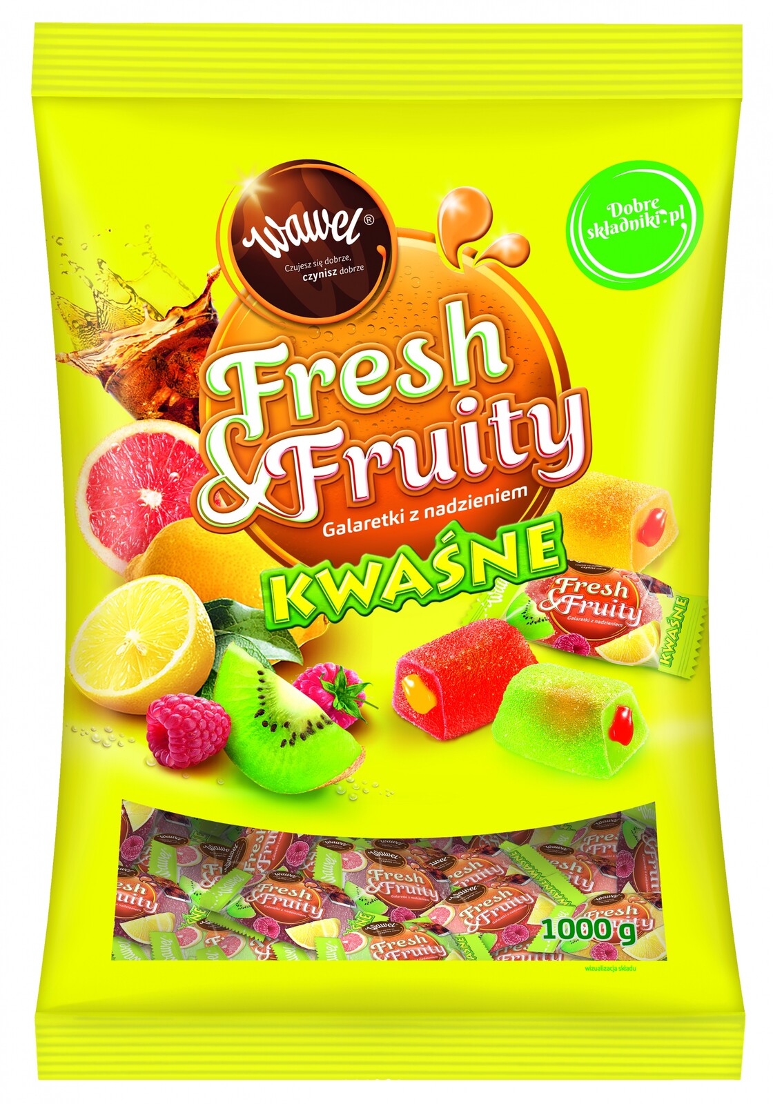 2x Wawel Fresh Fruity Kyselé želé 1kg
