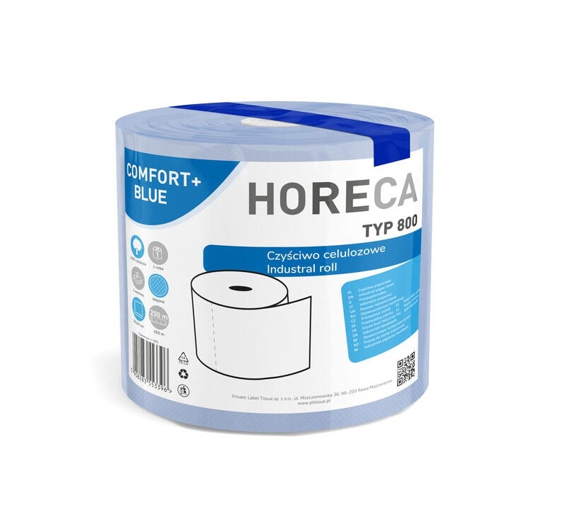 Modré papírové čisticí utěrky typ 800/18 200 m