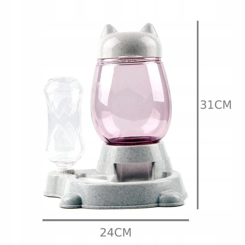 Automatický krmítko, napáječka, miska, kočka, pes, 2 nádrže, dávkovač PetJe