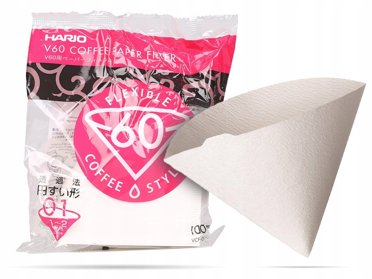 Hario Papírové filtry V60-01 100ks Bílé