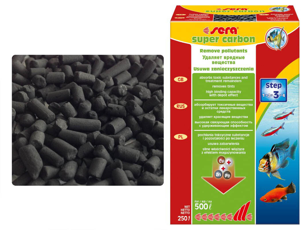 Sera Carbon Aktivní uhlí odstraňuje nečistoty a skvrny 25