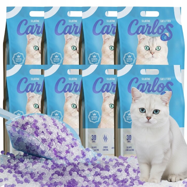 Stelivo Pro Kočky Silikonové Carlos Bez Zápachu, Nehrudkující, Výkonné 8X3,8L