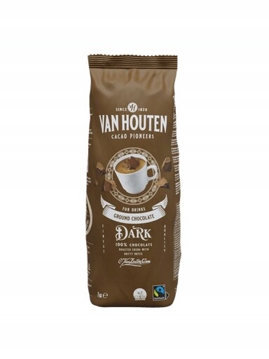 Van Houten Ground Dark tmavá čokoláda 1 kg