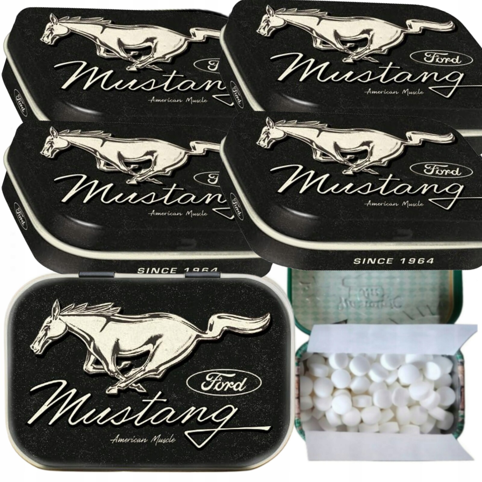 Bonbóny Mátové 4 Balíčky Ford Mustang Box 15g Nostalgic Art