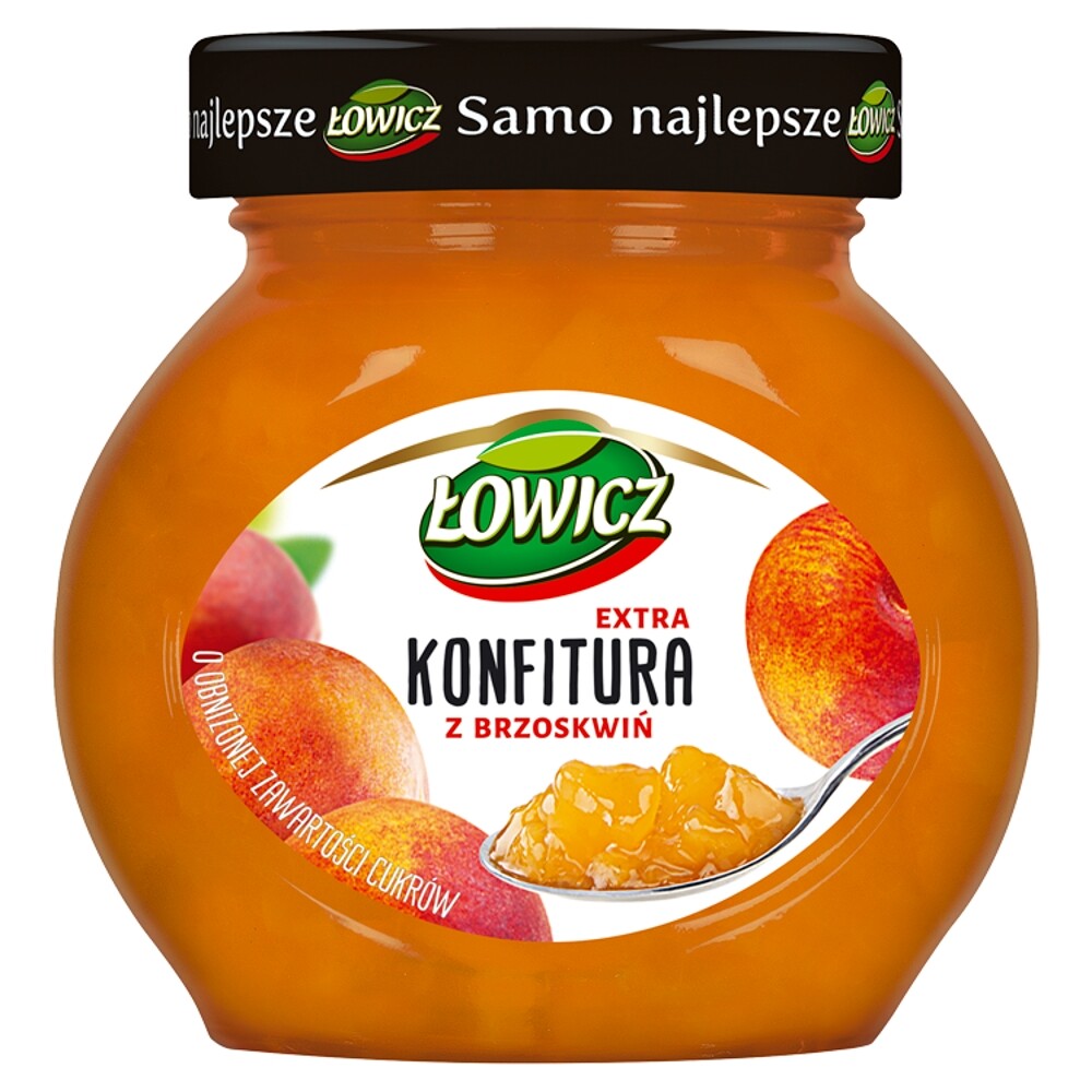 5X Łowicz Zavařenina Extra s broskvemi 240 g