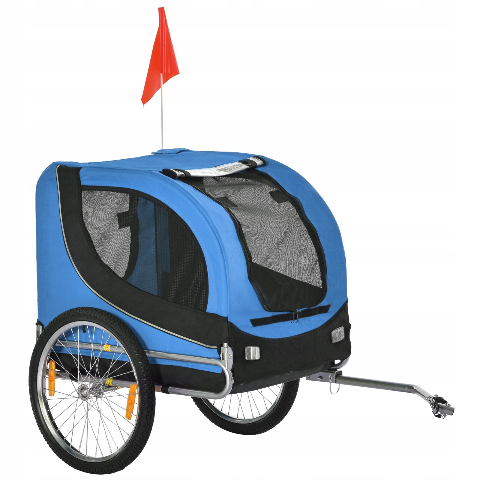 Hunde Fahrradanhänger Pawhut – Modro-černý