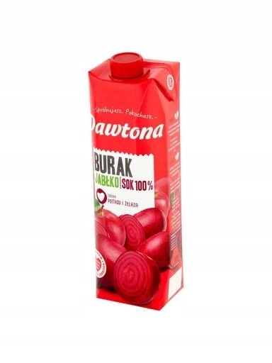 10 x šťáva z červené řepy s jablkem 1 l Dawtona