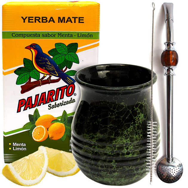 Sada Yerba Mate Pajarito Limon Tykwa Bombilla – ideální na start!