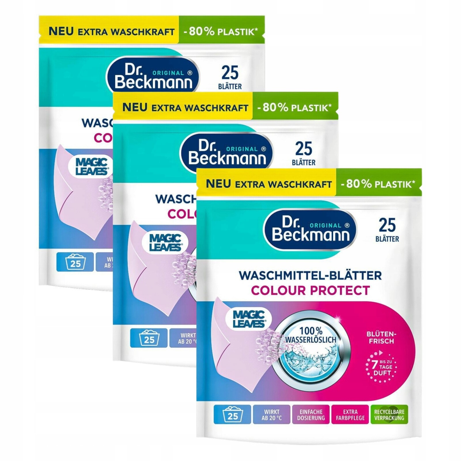 Dr. Beckmann listy na praní Magic Leaves Barva 3x 25 ks