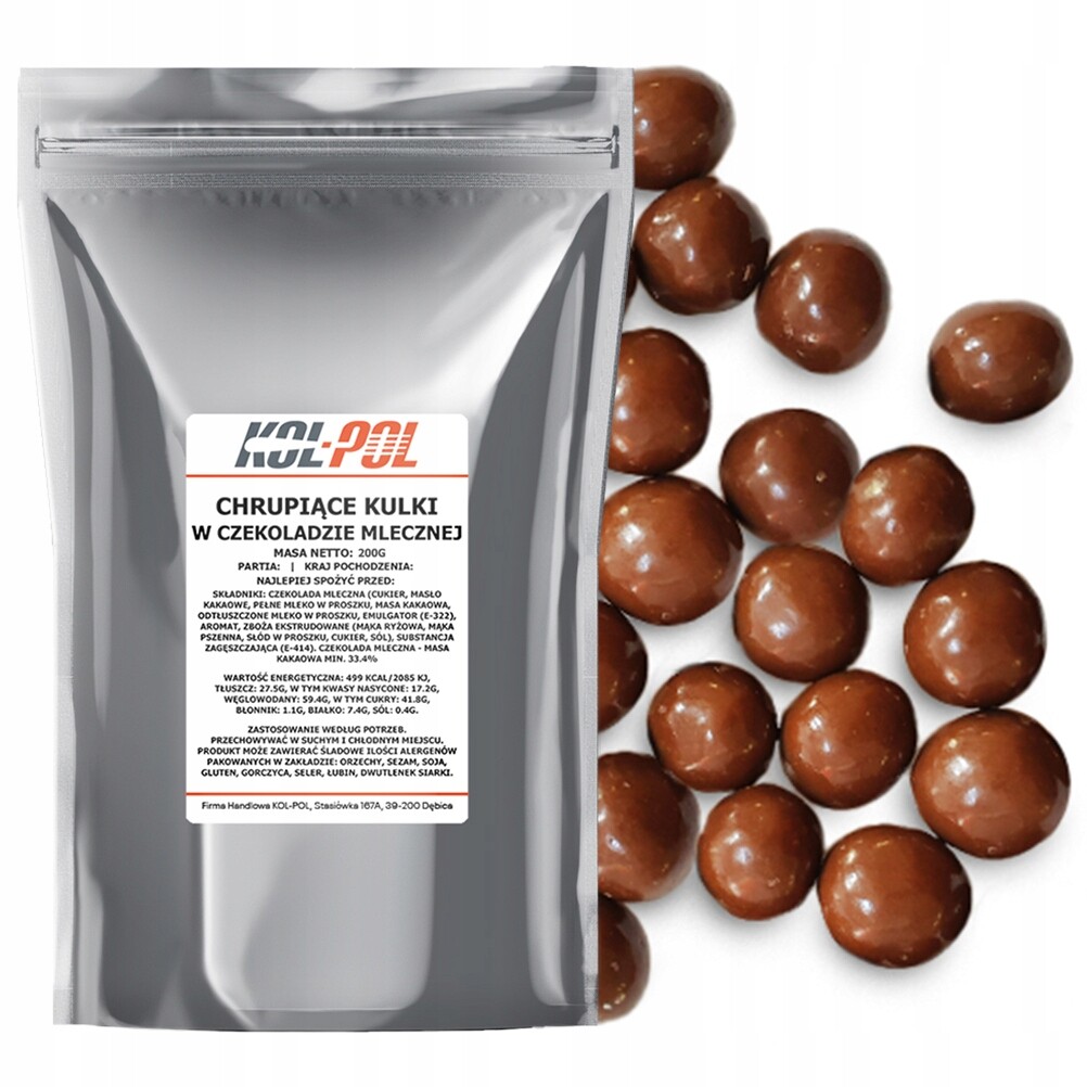 2x Čokoládové Kuličky KŘUPAVÉ200g Mléčná čokoláda Posypka kvalita Kol-Pol