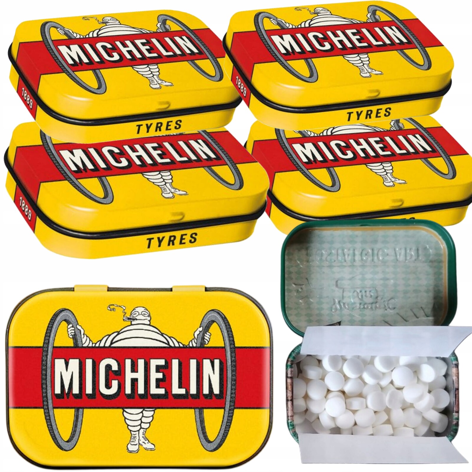 Bonbóny Mátové 4 Balíčky Michelin Tyres Box 15g Nostalgic Art