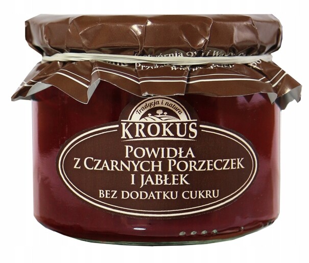 3x Krokus Povidla z černého rybízu a jablek bez cukru 310 g