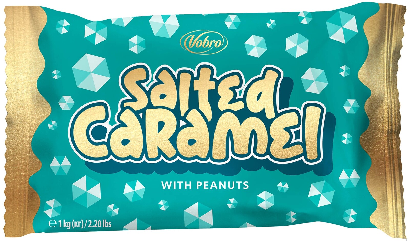 2x cikcaky s příchutí slaného karamelu Vobro 1 kg