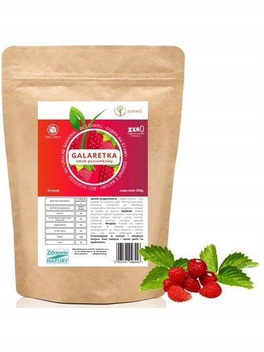 2x Keto Želé bez cukru a sacharidů 350 g 50 porcí Lesní Jahoda