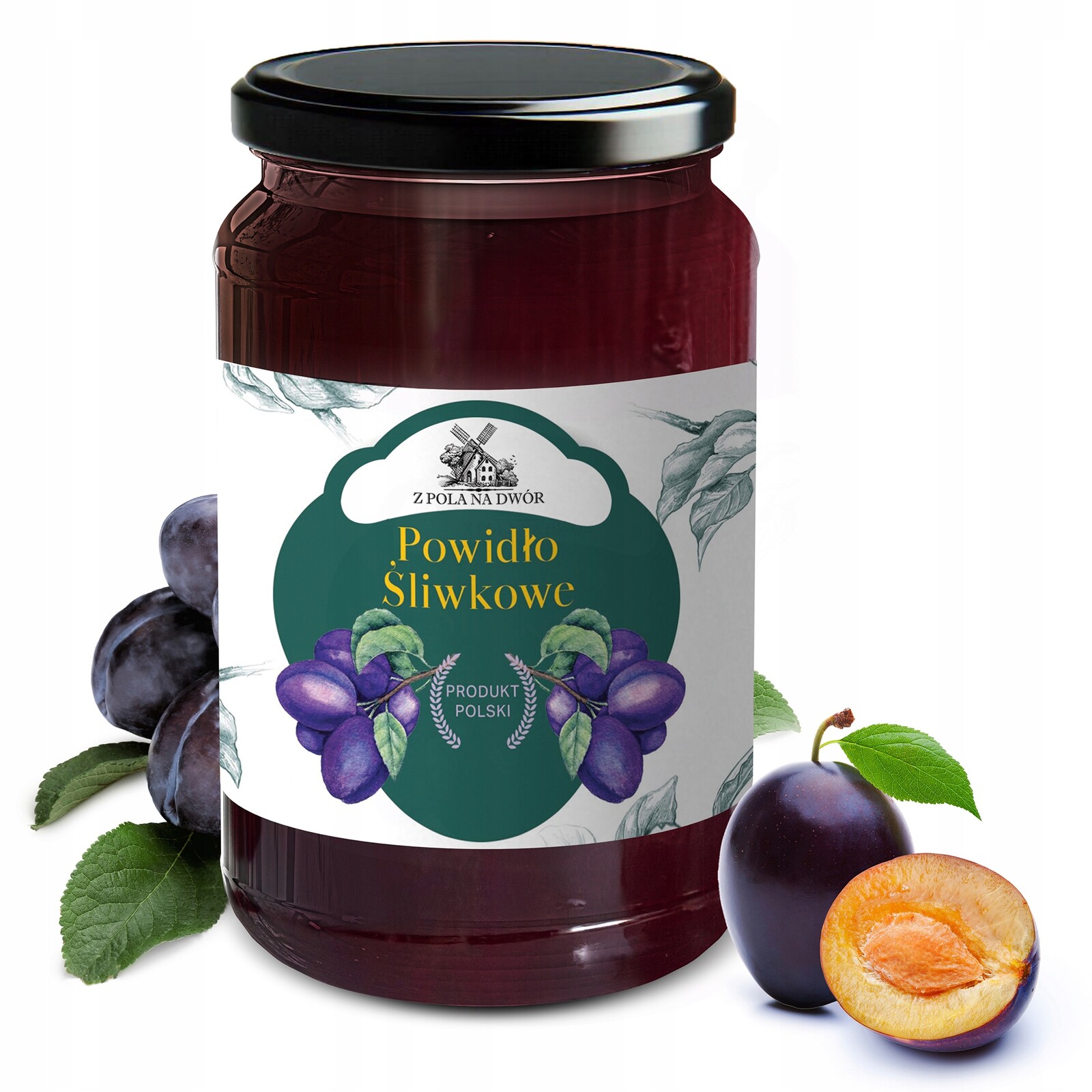 3X Z Pole Na Dvůr Švestková povidla bez konzervantů Povidlo s 900 g