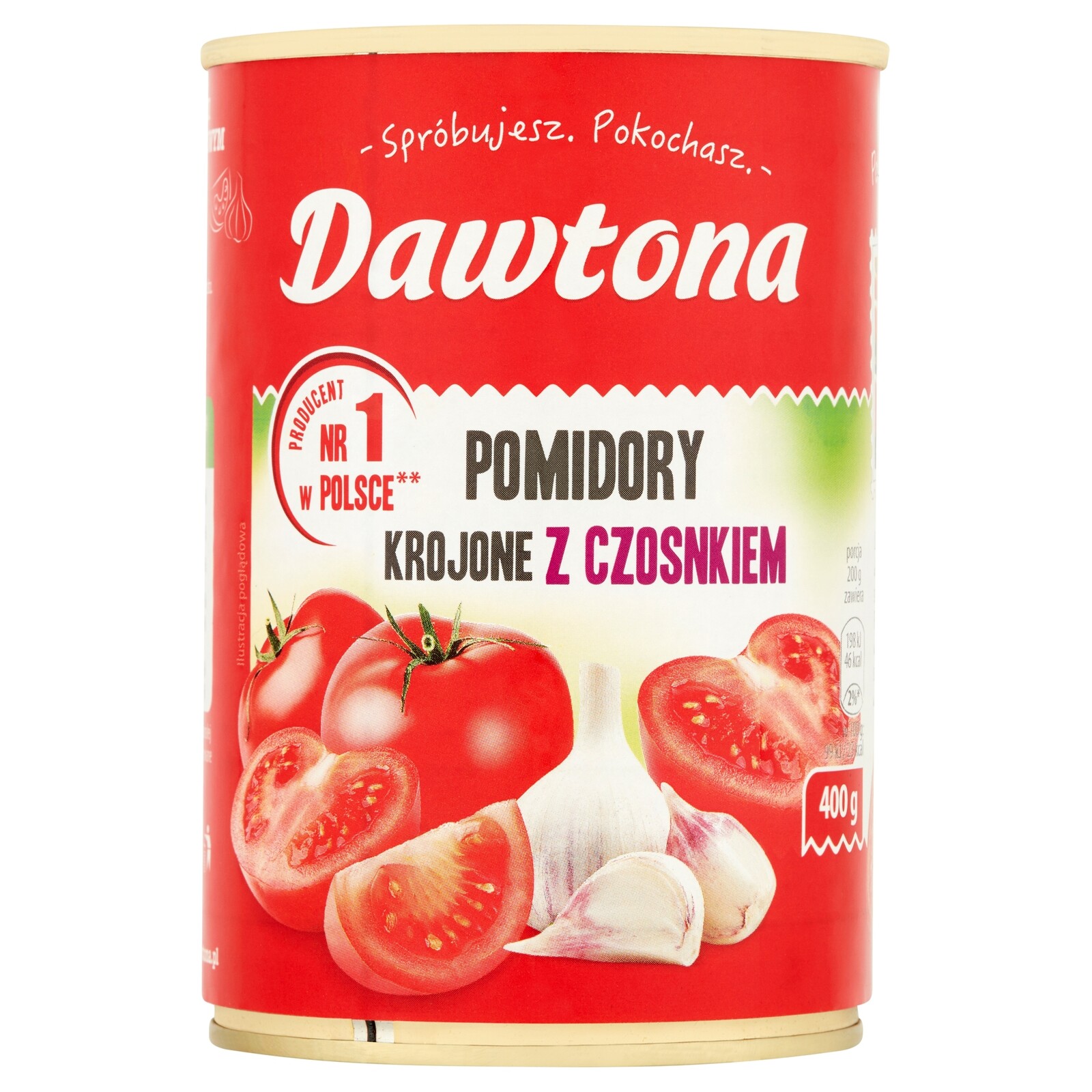Dawtona Rajčata krájená bez slupky s česnekem (v plechovce) 400 g