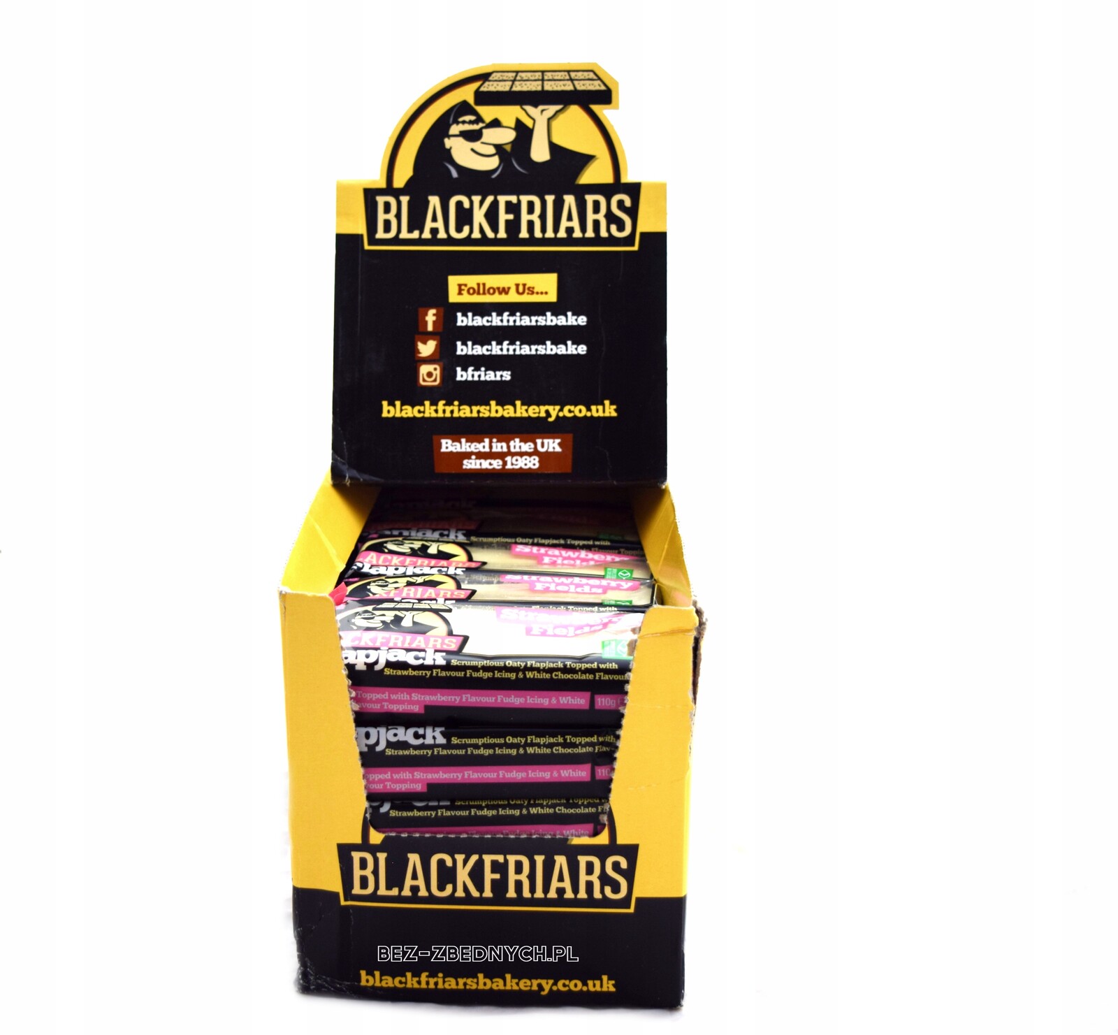 Blackfriars Bakery Flapjack 110 g Tyčinka Energy Bar Jahoda