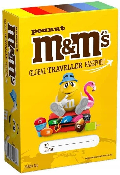 M&M's Traveller Passport Peanut 7 x 45g