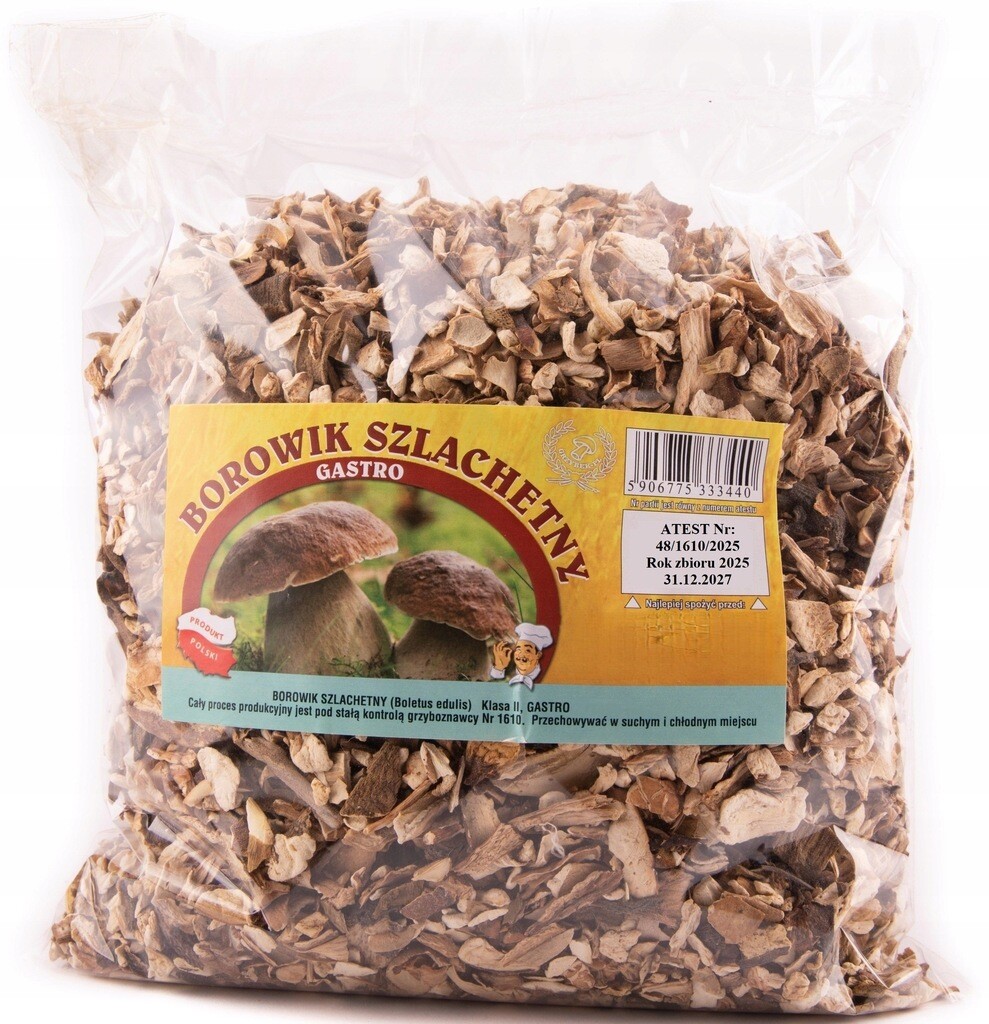 Sušené houby Borowik Ušlechtilý sušený Gastro 500 g Polsko