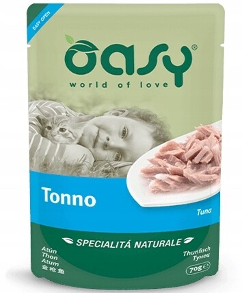 10X Oasy Natural Kočka Tuňák Kapsička 70 g
