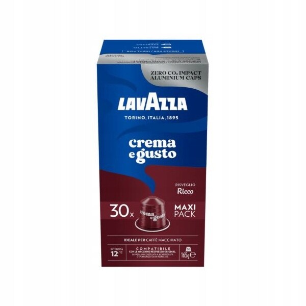 Lavazza Crema e Gusto Ricco 30 hliníkových kapslí pro Nespresso