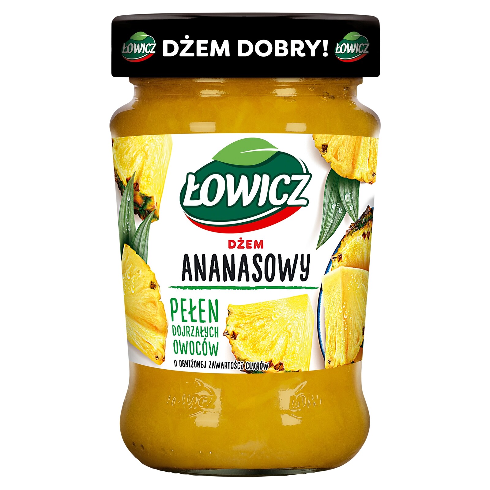 8 x Łowicz Ananasový džem, minimum cukrů 280 g