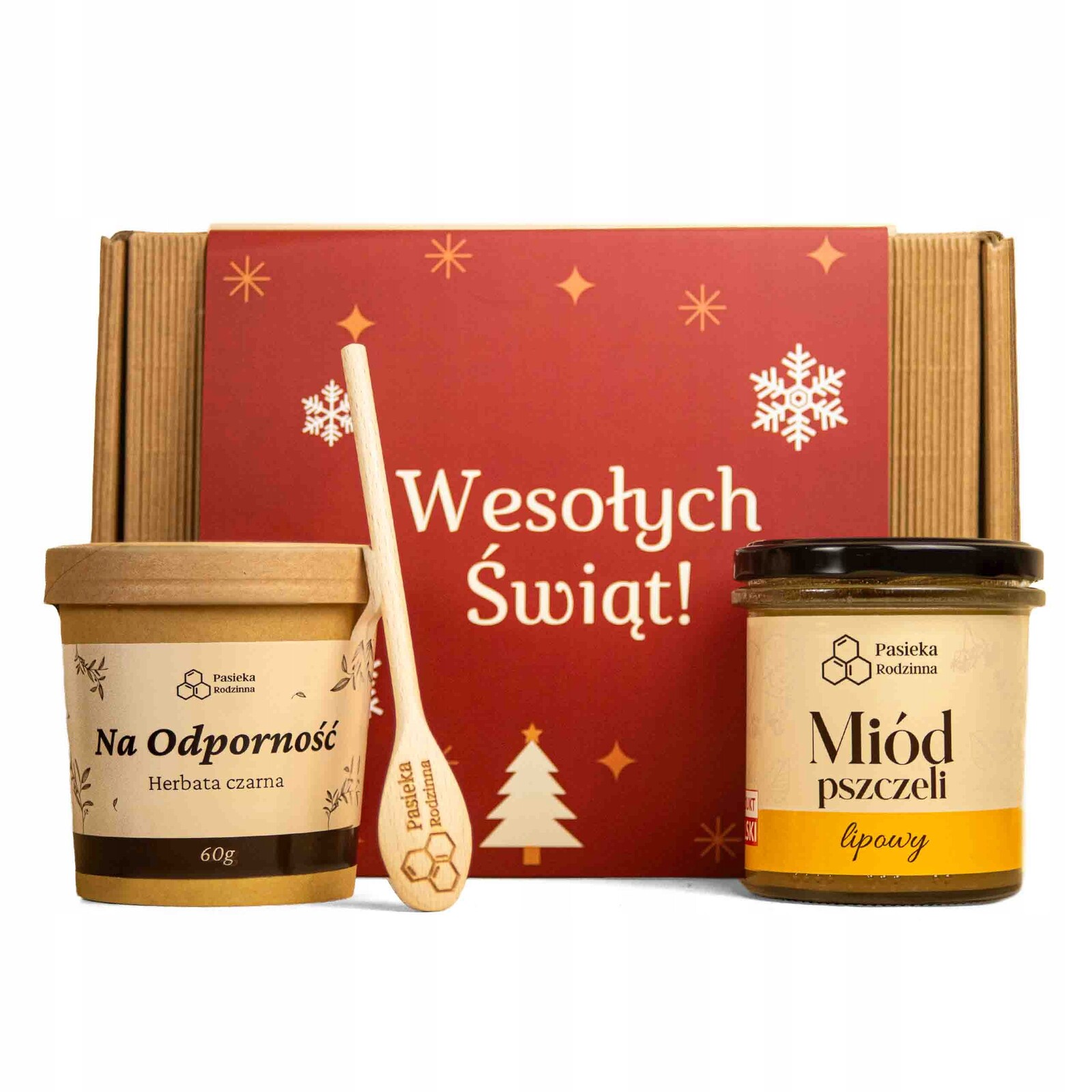 Hotový Dárek Sada Polský med a Čaj v krabičce s obalem