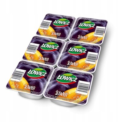 8x Łowicz Švestkový džem monoporcovaný 6x25 g