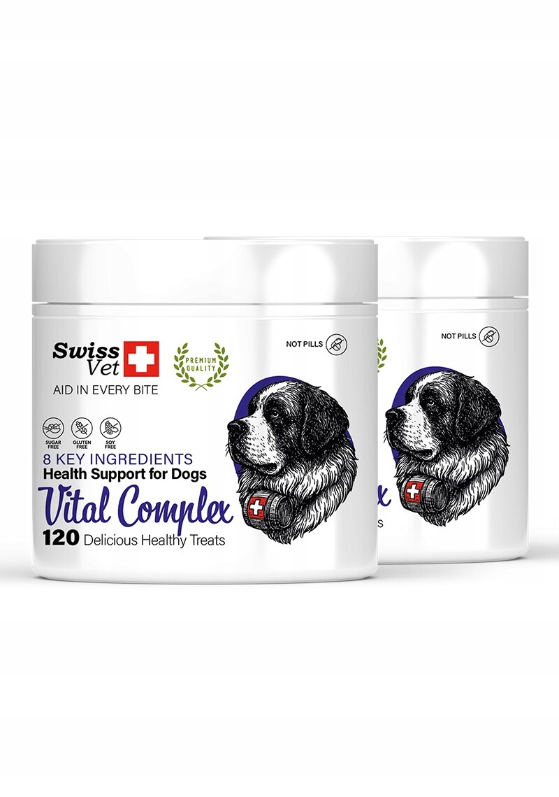 SwissVet Vital Complex – doplněk pro psy, imunita, trávení, 2x120 ks