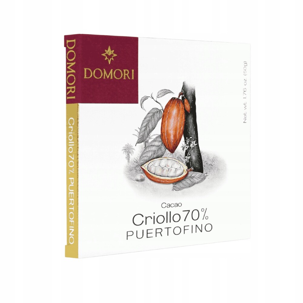 2x Domori tmavá čokoláda Criollo Puertofino 50 g