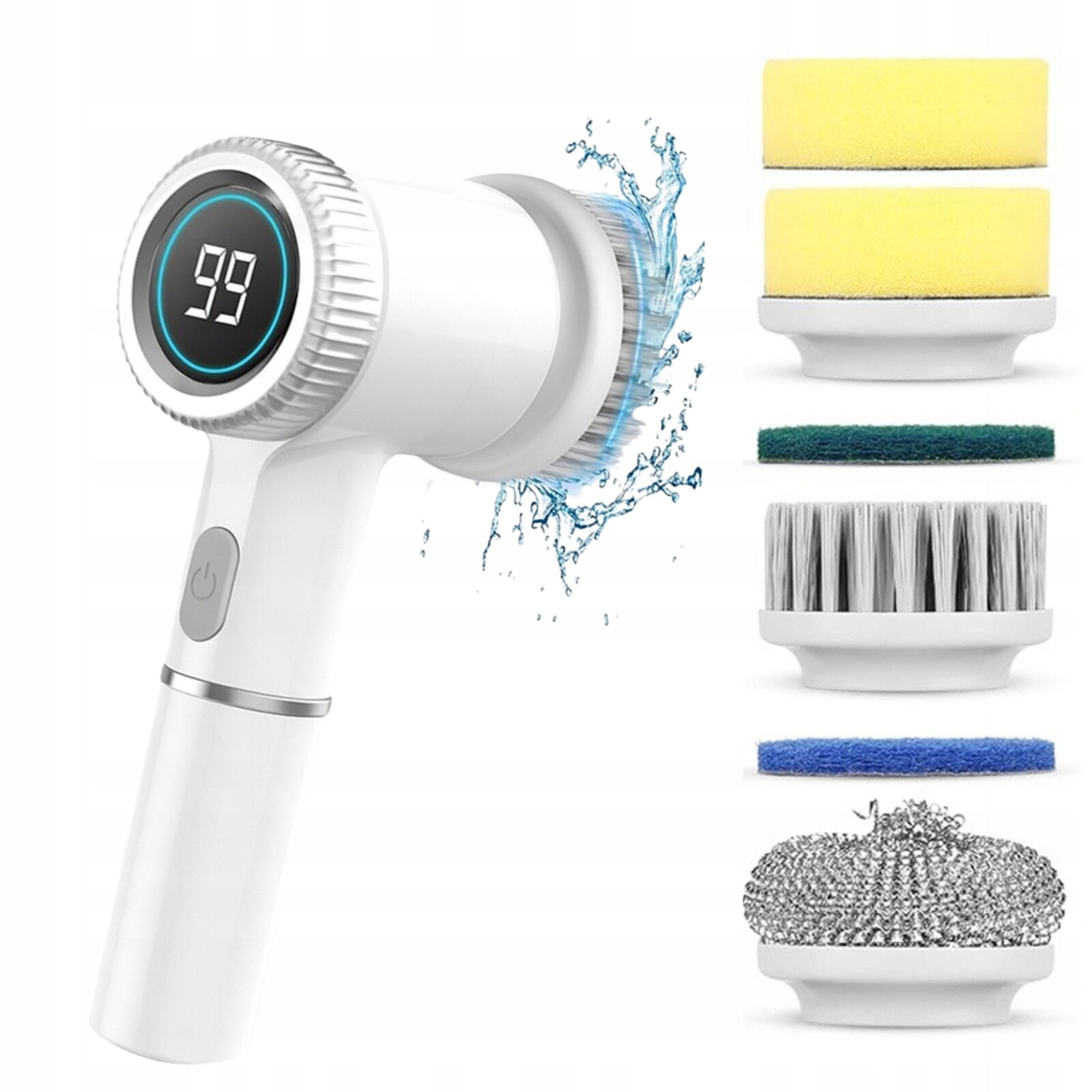 Elektrický rotační kartáč Univerzální LCD pro mytí a čištění hrotů