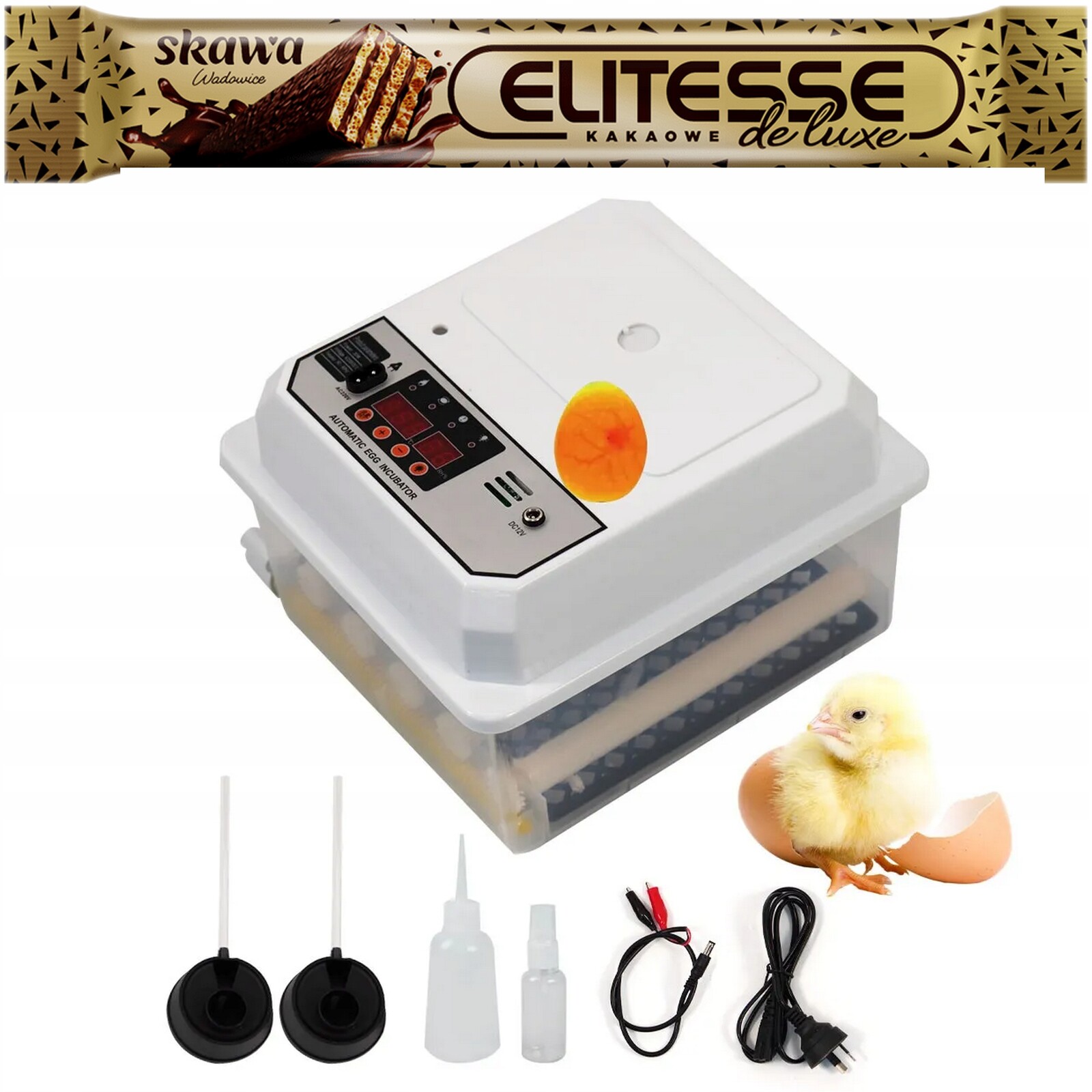 Automatický otočný inkubátor vajec, digitální na 12 vajec 12V 110V 30W