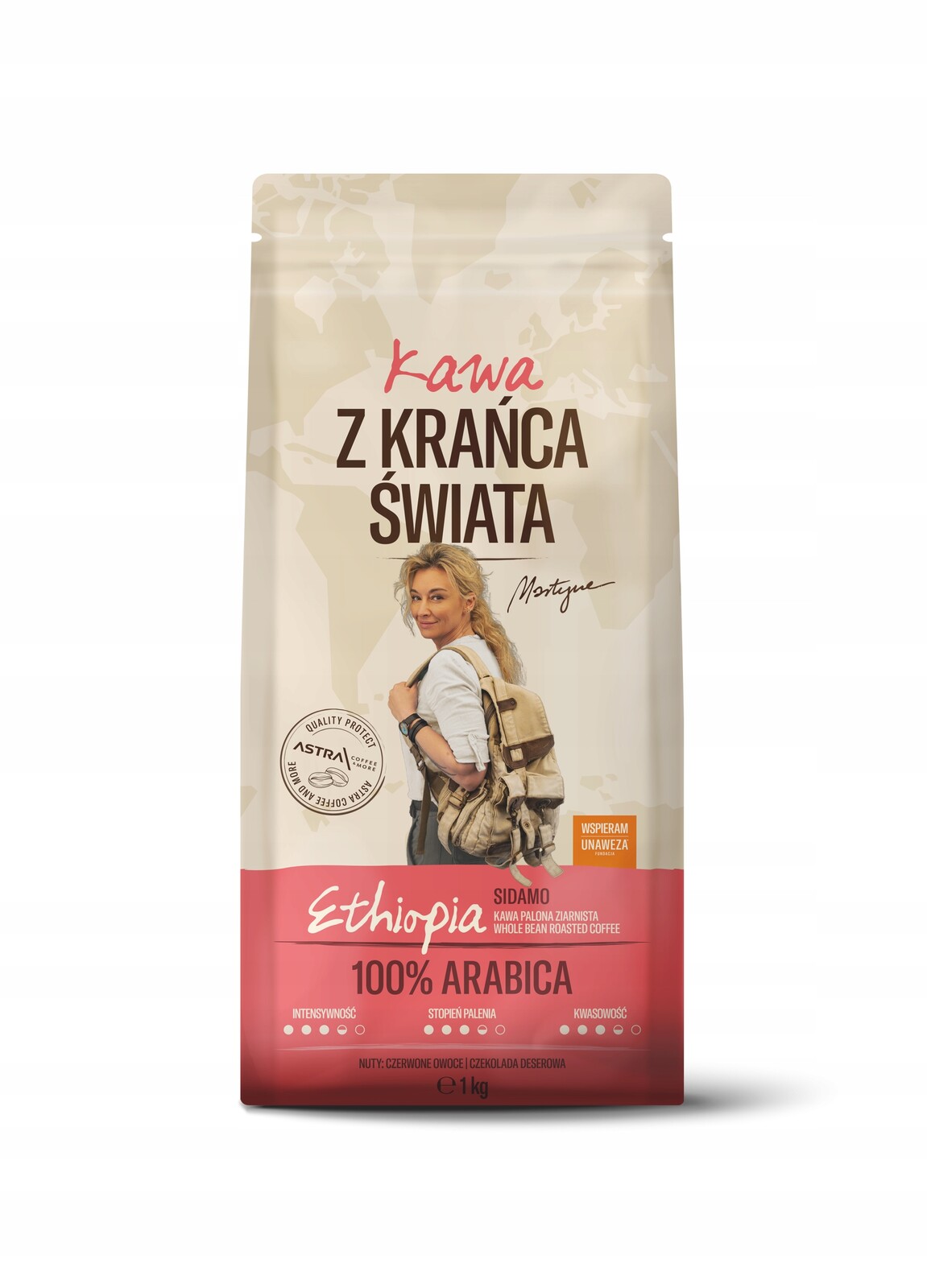 Káva zrnková Arabica z konce světa Etiopie 1 kg Martyna Wojciechowska